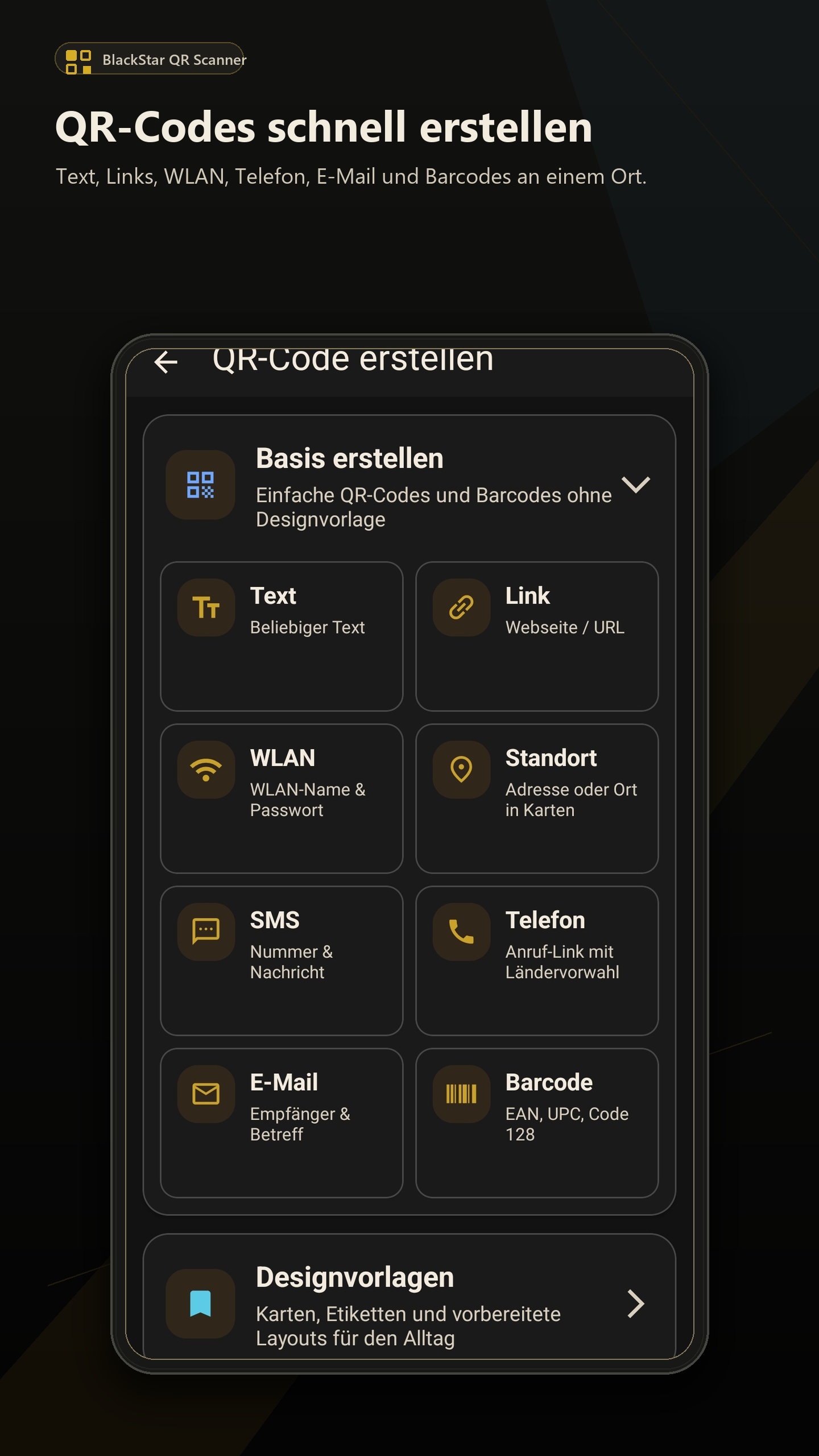 QR-Code-Erstellung mit mehreren Codearten